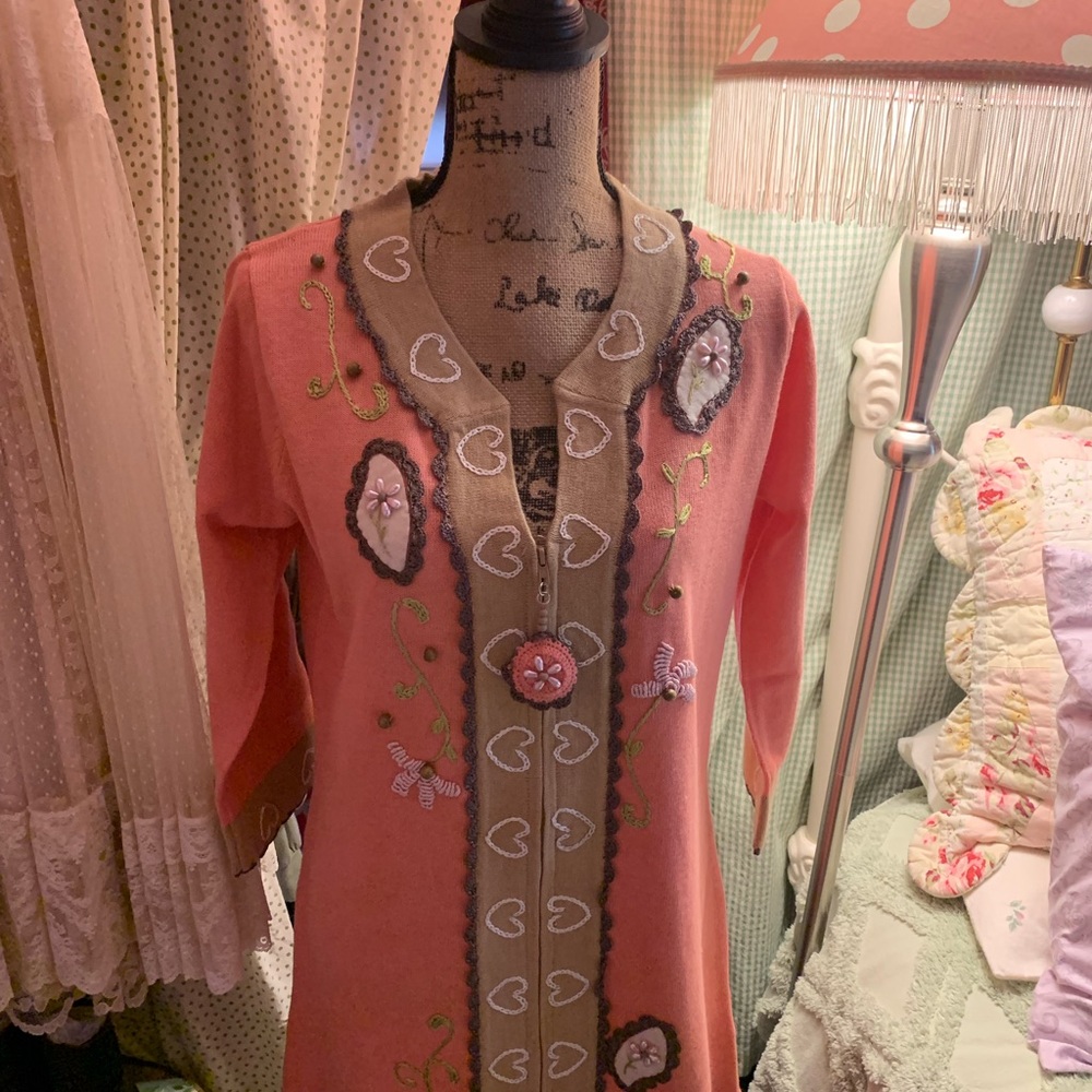 Size S NWT Peach Storybook Knit Sweater